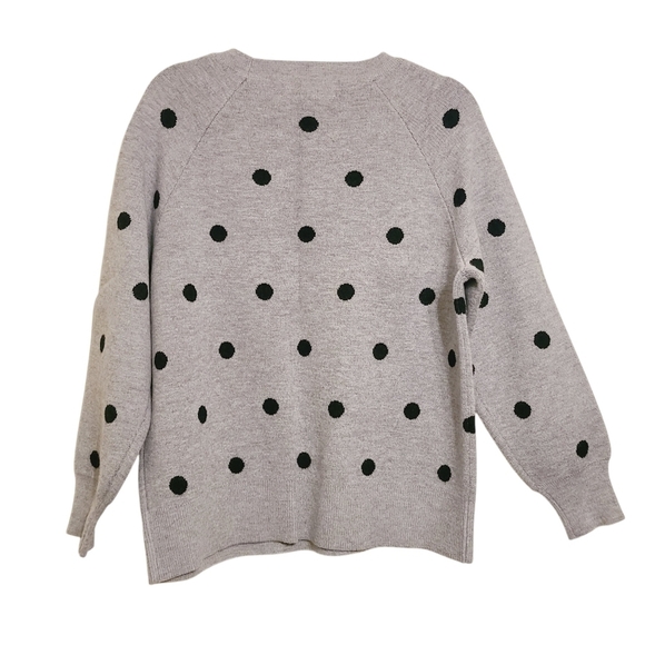 Workshop | Women's Gray and Black Polka Dot Crewneck Sweater (Size XL) - Picture 10 of 10